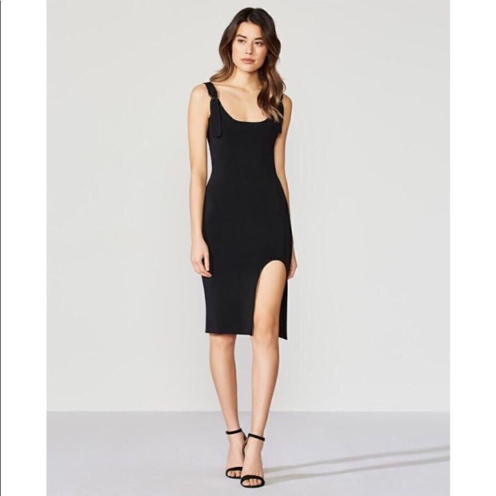 Bailey 44 “Budtender” Black Front Slit Bodycon Dress